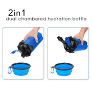 2 in 1 Dog Drinking Water Bottle With Bowls